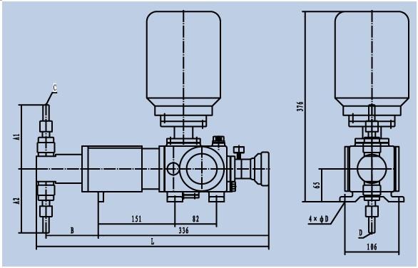 zrj-7型柱塞计量泵安装图(不锈钢)
